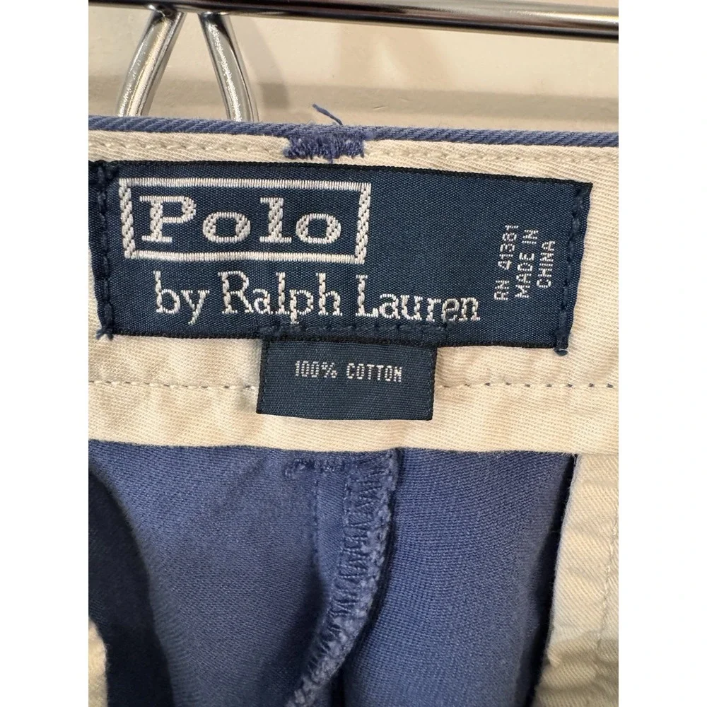 Polo Ralph Lauren Classic Fit‎ Chinonpants 32x32 Blue Flat Front